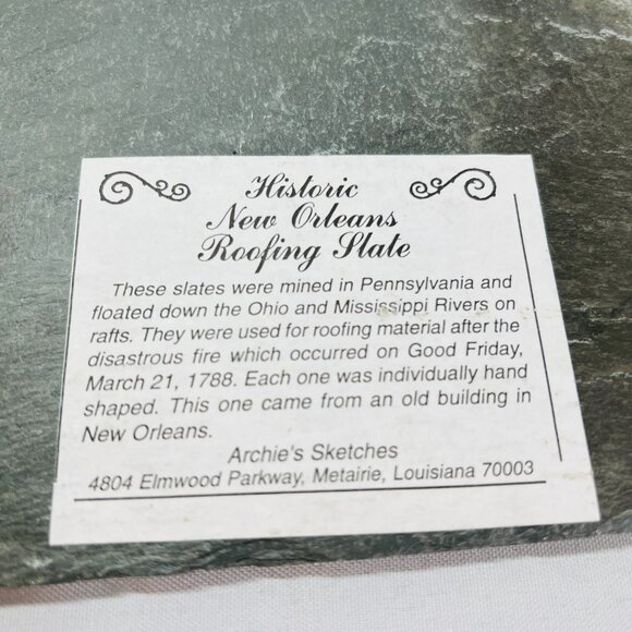 Vieux Carre Historic New Orleans Roofing Slate 175 Year Tile Bourbon St D Davey - Picture 5 of 7